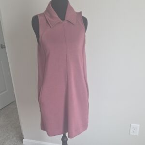 STYLUS Mauve Sleeveless Tunic with Collar